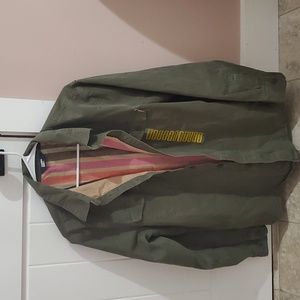 Lands End Flannel Lined Shirt Jacket Men's Medium New